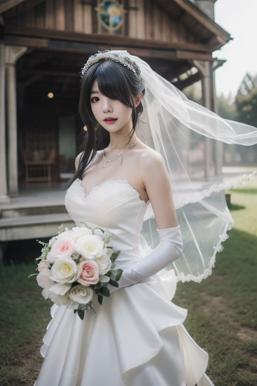 ltra-detailed,highly detailed,best quality,masterpiece,illustration,realistic,photorealistic,
tokisaki kurumi,huajia, 1girl, solo,cowboy shot,
wedding dress,
looking at viewer,
outdoors, nature, grass, flower, floating hair, wind,cathedral,
<lora:tokisaki kurumi huajia_v8_06:0.7>