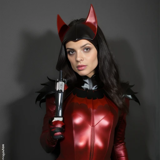 Shiny <lora:Shiny-02:1> ,1girl, batwoman, ligne claire illustration