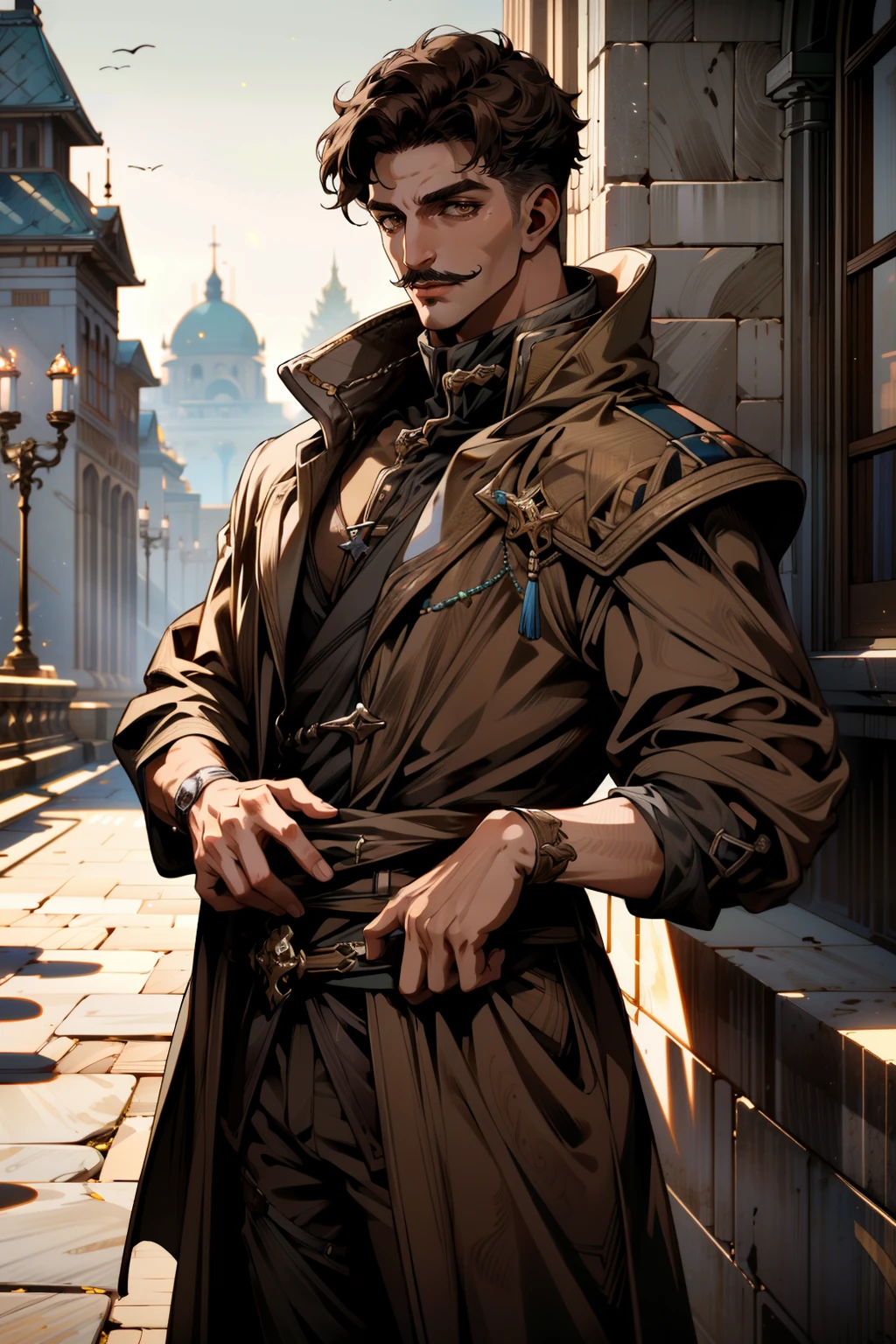 ((ultra detailed, masterpiece, absurdres))
<lora:DAIDorian:0.9>
DAIDorian, 1boy, solo, brown hair, short hair, brown eyes, mustache, cowboy shot