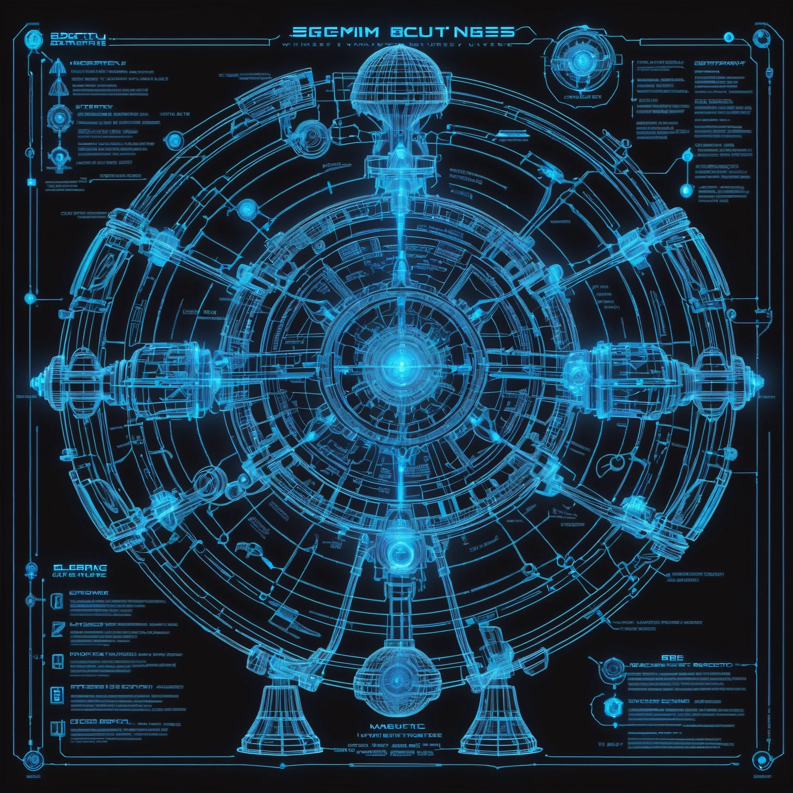 glowing blue on black 3d wireframe, diagram, cyberpunk, scifi, Majestic,whimsical fantasy arcology at the end of the universe<lora:EnvyBetterHiresFixXL01:0:hr=1><lora:EnvyScifiWireframeXL01:1>