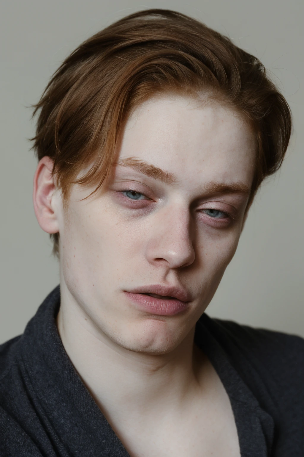 a very tired man,ginger hair,pale skin,Tired_Expression PrettyBoy <lora:Tired_Expression:1.3><lora:PrettyBoyV2:0.7>