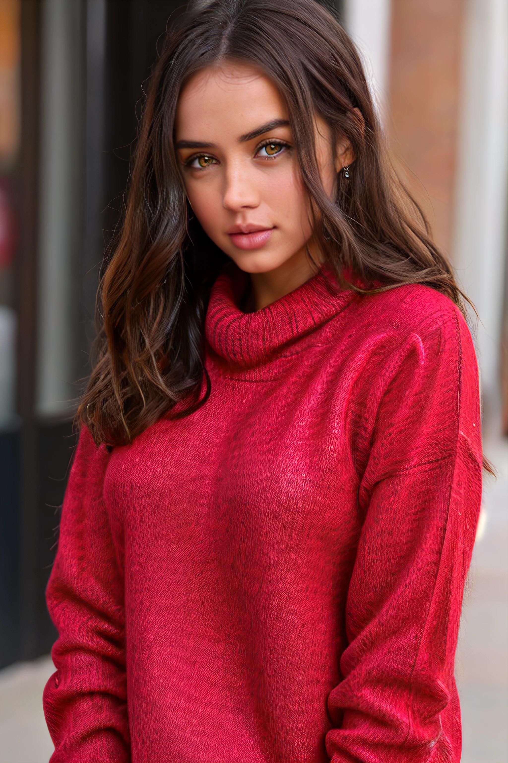 4n4d34, face, red sweater