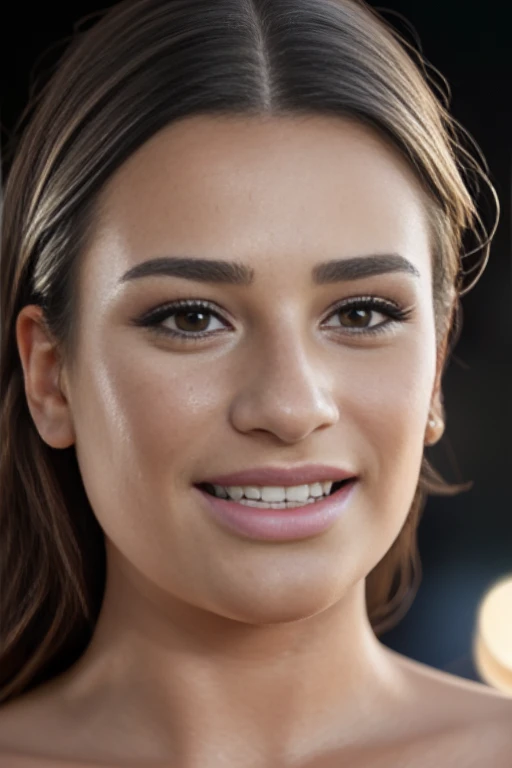 (RAW, analogue, Nikon Z 14mm ultra-wide angle lens, award-winning glamour photograph, ((best quality)), ((masterpiece)), ((realistic)), skin pores, subsurface scattering, radiant light rays, high-res, detailed facial features, high detail, sharp focus, smooth, aesthetic, extremely detailed, (extremely detailed eyes, extremely detailed iris), extremely detailed hair, extremely detailed skin, extremely detailed clothes, octane render, photorealistic, realistic, post-processing, max detail, realistic shadows, roughness, natural skin texture, real life, ultra-realistic, photorealism, photography, 8k UHD, photography, hdr, intricate, elegant, highly detailed, sharp focus, stunning, beautiful, gorgeous), (photorealistic), (realistic), 134mich313, full body, brown hair, brown eyes, bleachers, open mouth, smile, singing, lips, arms in the air, photo \(medium\), high neck sequin dress, upper body, <lora:Lea_Michele_PMv1_Lora:1.3>,, ((Glamour Portrait)), high quality photography, 3 point lighting, flash with softbox, 4k, Canon EOS R3, hdr, smooth, sharp focus, high resolution, award winning photo, 80mm, f2.8, bokeh