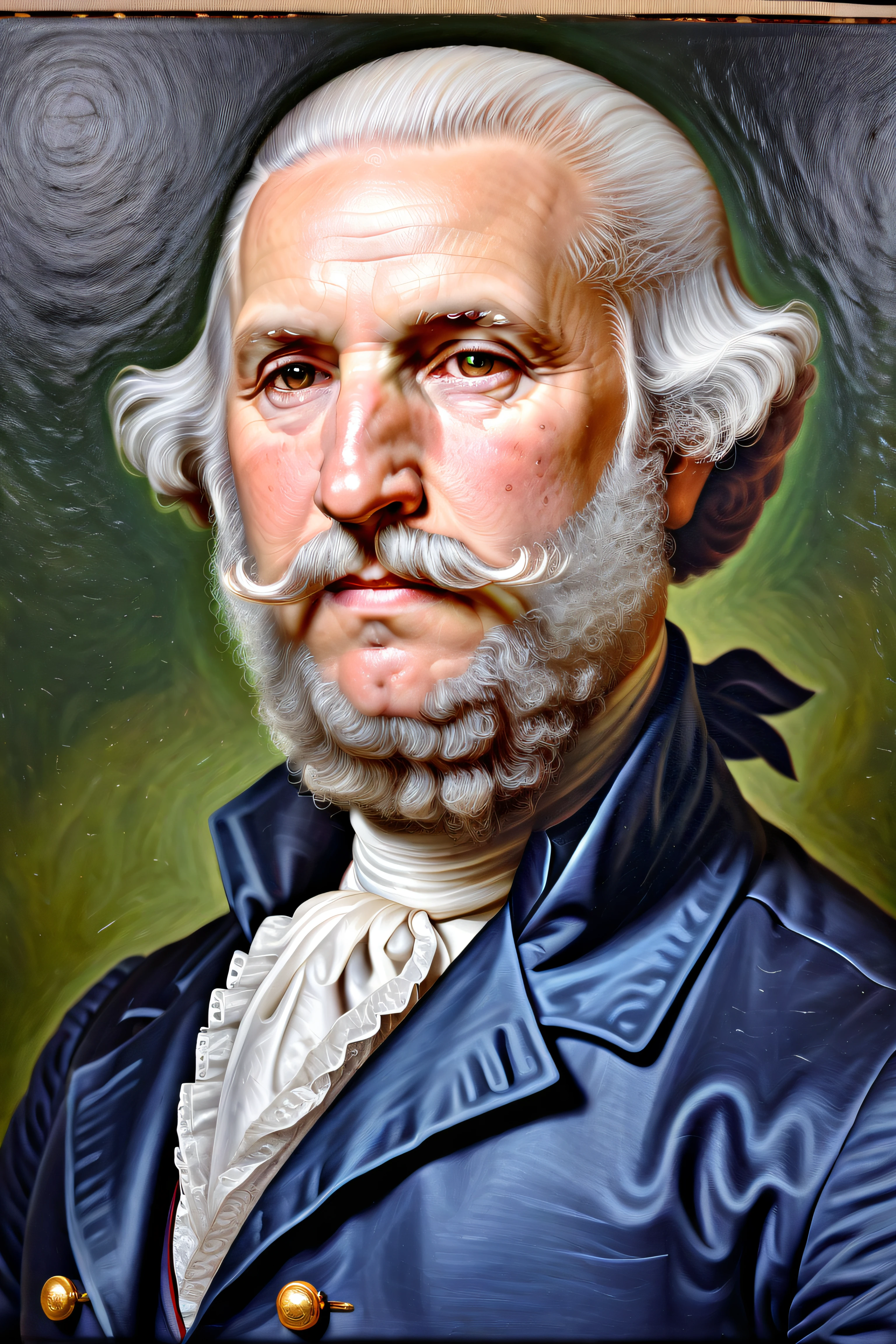 George Washington with a beard, oil painting, portrait