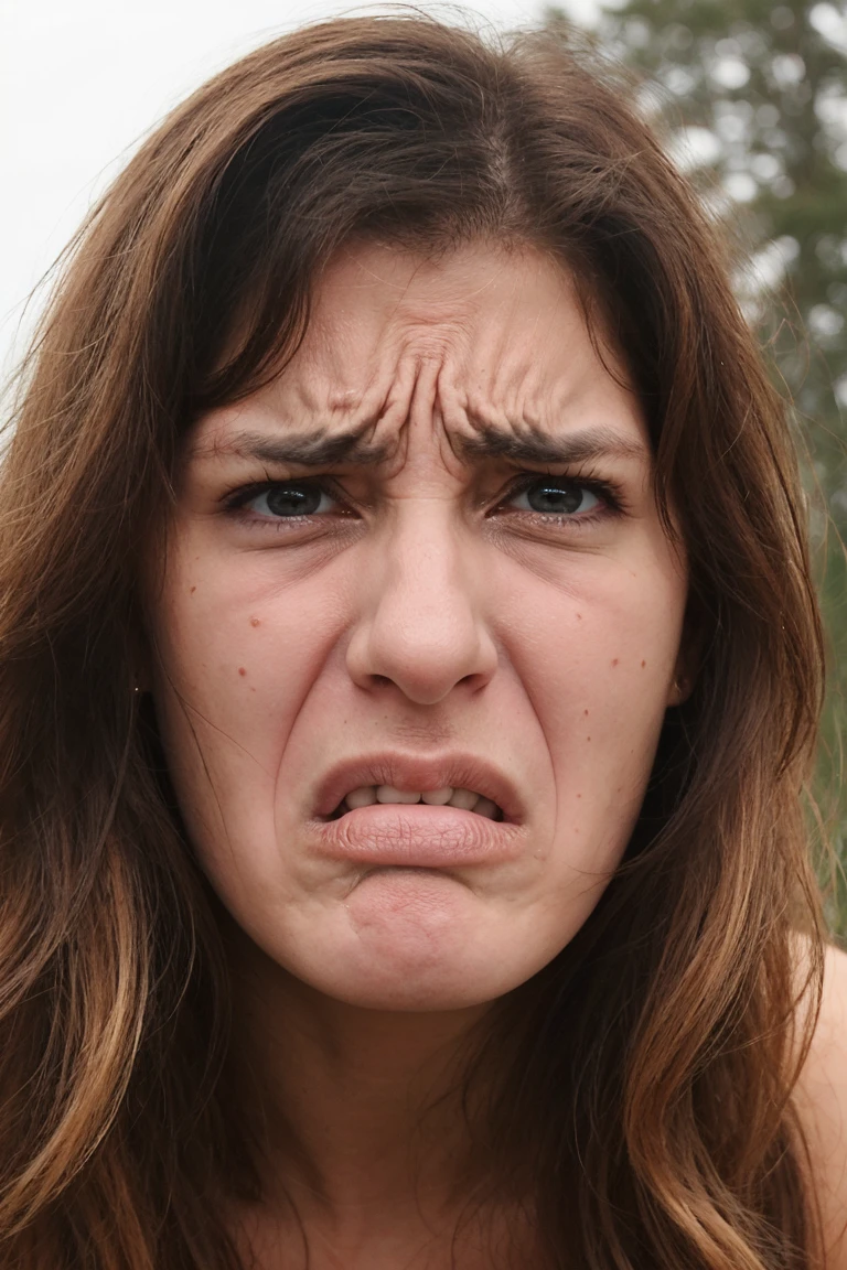 Woman, disgusted expression, closeup photo
<lora:disgusted_v1:1.0>
