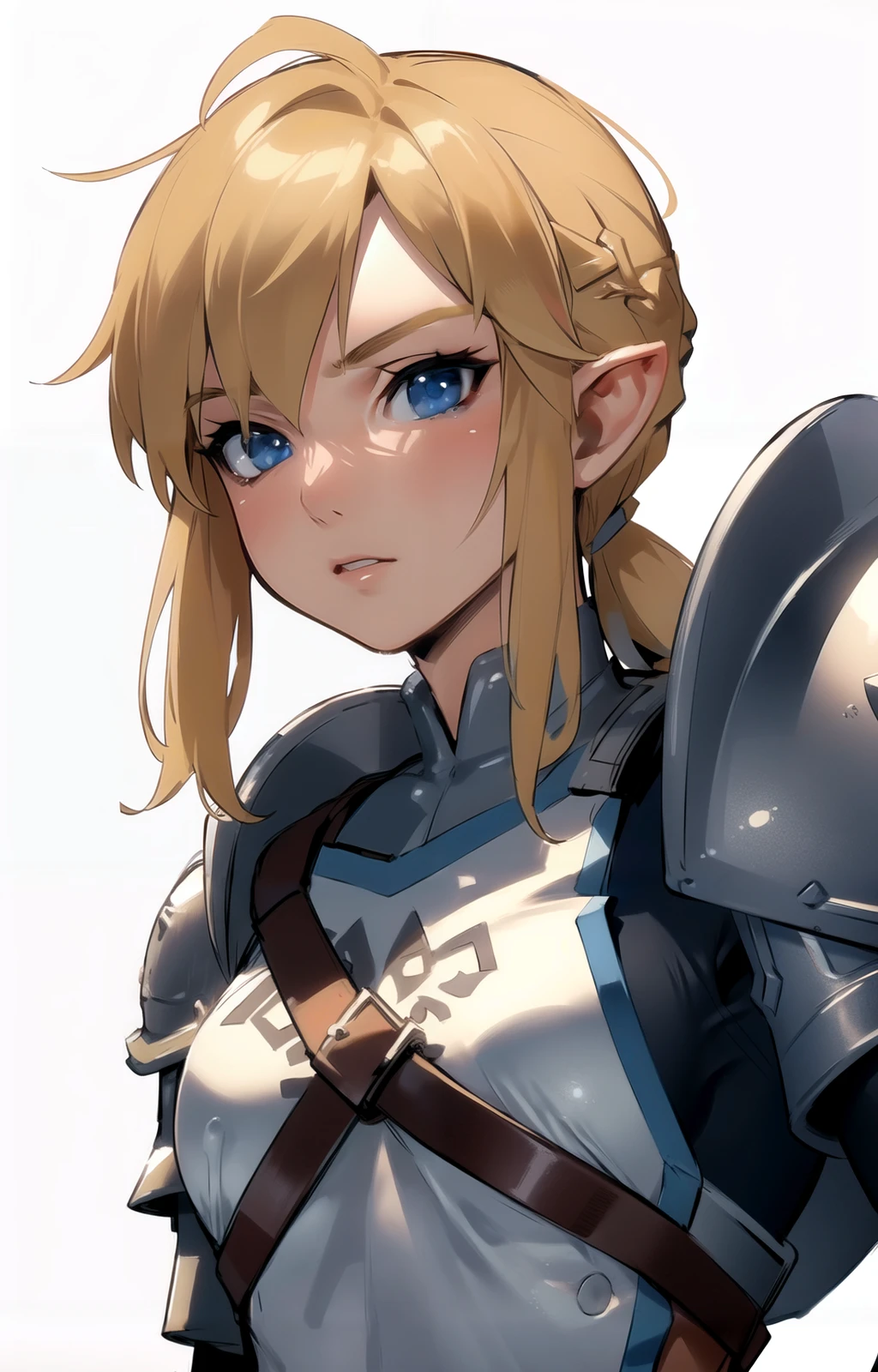 (masterpiece), (best quality),
detailed face,  1girl, solo,
soldierlink, male focus,  upper body, boobs,<lora:LinkSoldier:0.6>