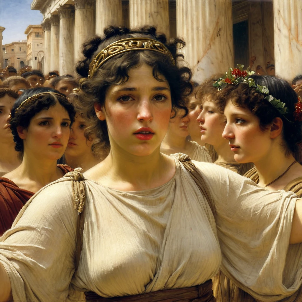 Painting of realistic detailed woman realistic face dancing in the ancient rome closed mouth in the middle of celebration <lora:Oriental_romantic_paintings_by_Lawrence_Alma-Tadema_Academicism:0.5> AH_Tadema
