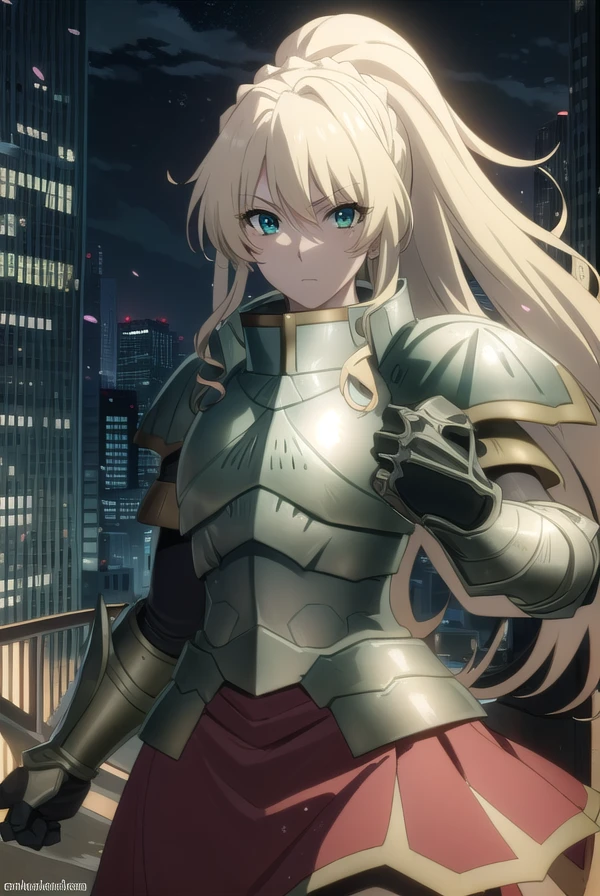 alicetariafebruary, <lora:alicetaria february s1-lora-nochekaiser:1>,
alicetaria february, long hair, (green eyes:1.3), blonde hair, ponytail, braid,
BREAK skirt, cape, armor, gauntlets, breastplate, red cape,
BREAK outdoor, city, night, sky, buildings, moon, clouds,
BREAK looking at viewer, (cowboy shot:1.5),
BREAK <lyco:GoodHands-beta2:1>, (masterpiece:1.2), best quality, high resolution, unity 8k wallpaper, (illustration:0.8), (beautiful detailed eyes:1.6), extremely detailed face, perfect lighting, extremely detailed CG, (perfect hands, perfect anatomy),
