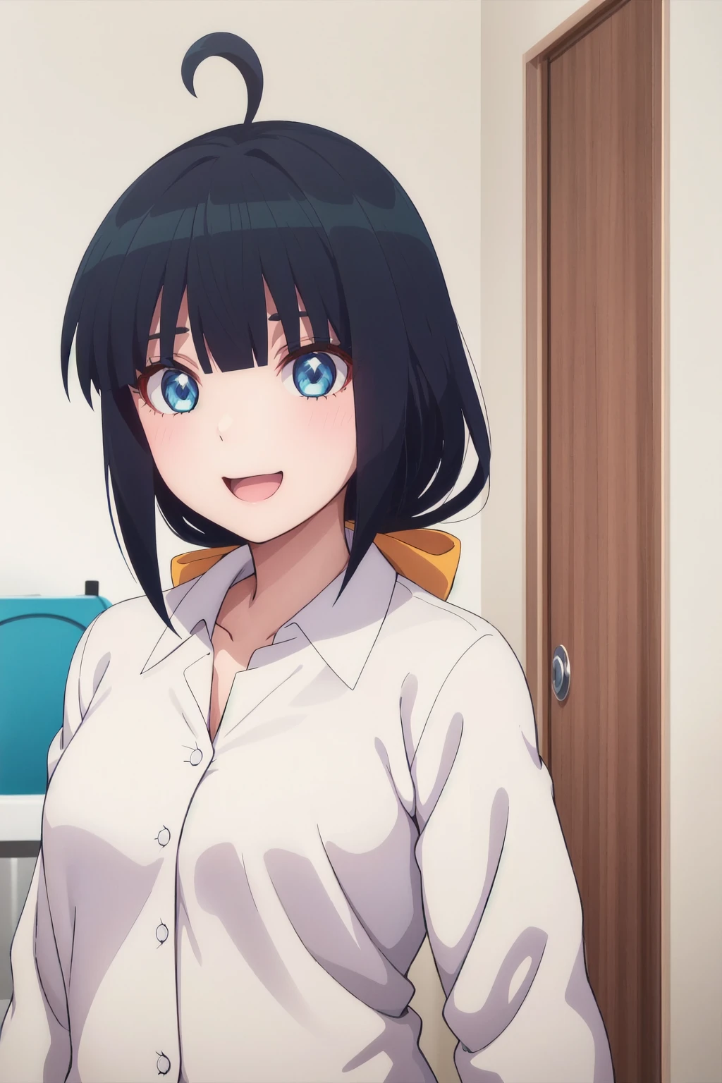 <lora:Ponnashiko:1>,ponnashiko,shirt,happy,looking_at_viewer,