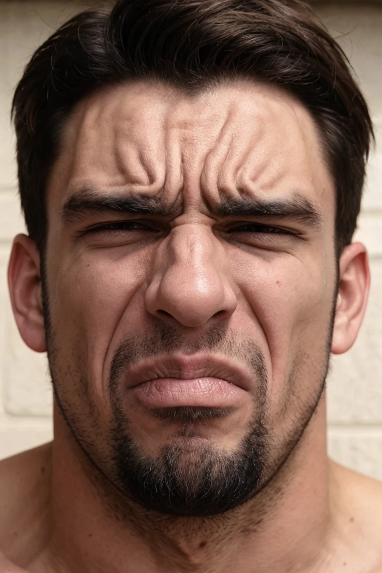 Man's face, disgusted expression, closeup photo
<lora:disgusted_v1:1.0>