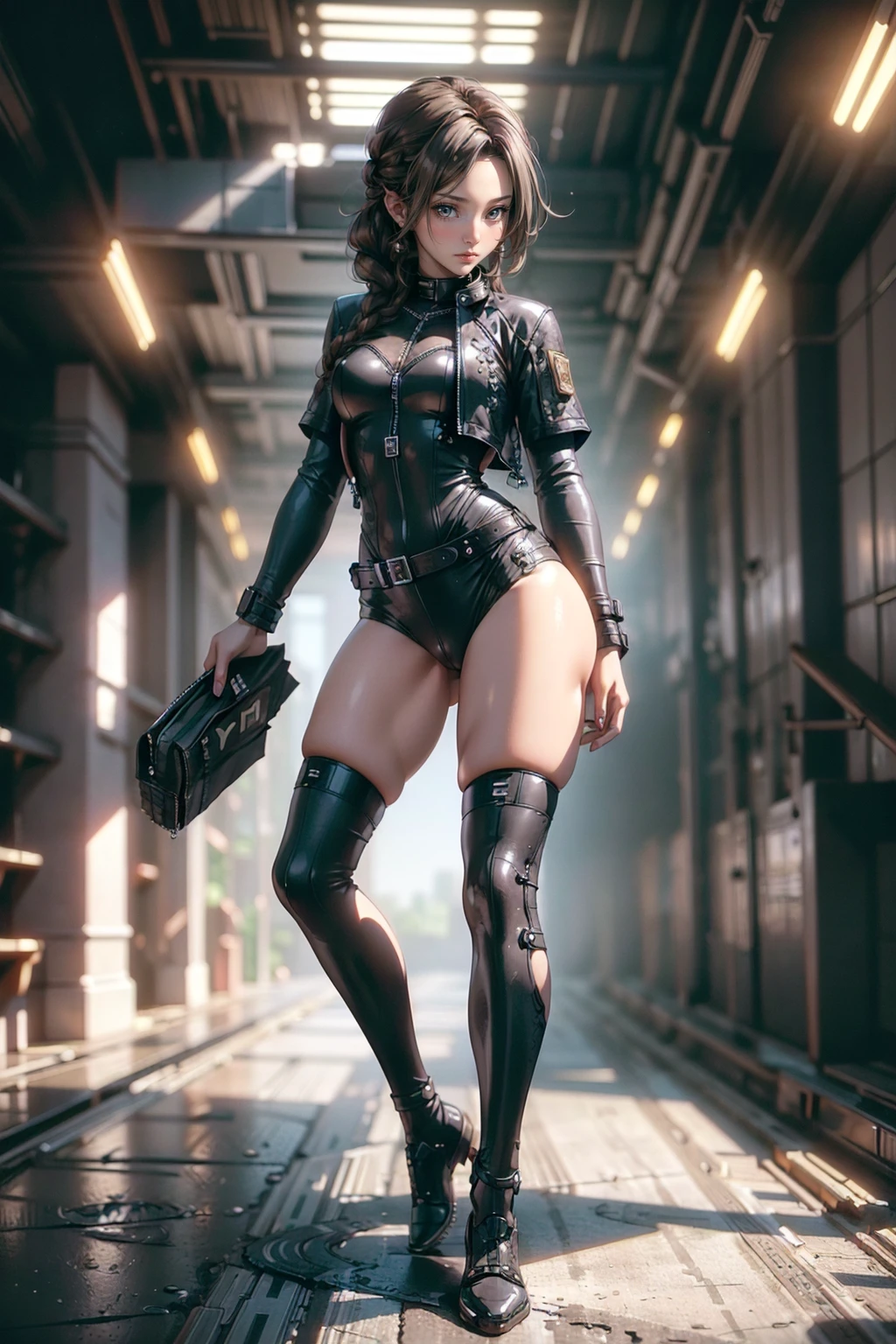 (masterpiece, best_quality, ultra-detailed, immaculate:1.3), epic, illustration, 2girls, couple, kissing, rough digital painting, (full body:1.2), 1boy, man, handsome, solo, [:epic costume design,:0.2] artificer, poncho, (leather jacket:1.2), (african, dark skin:0.6), gray hair, (athletic:1.3) build, simple background, rpg character concept art, in a winery, bombshell hair, brown hair, Braided Chignon, dorsiflexion, mysterious scifi megacity outside of reality
