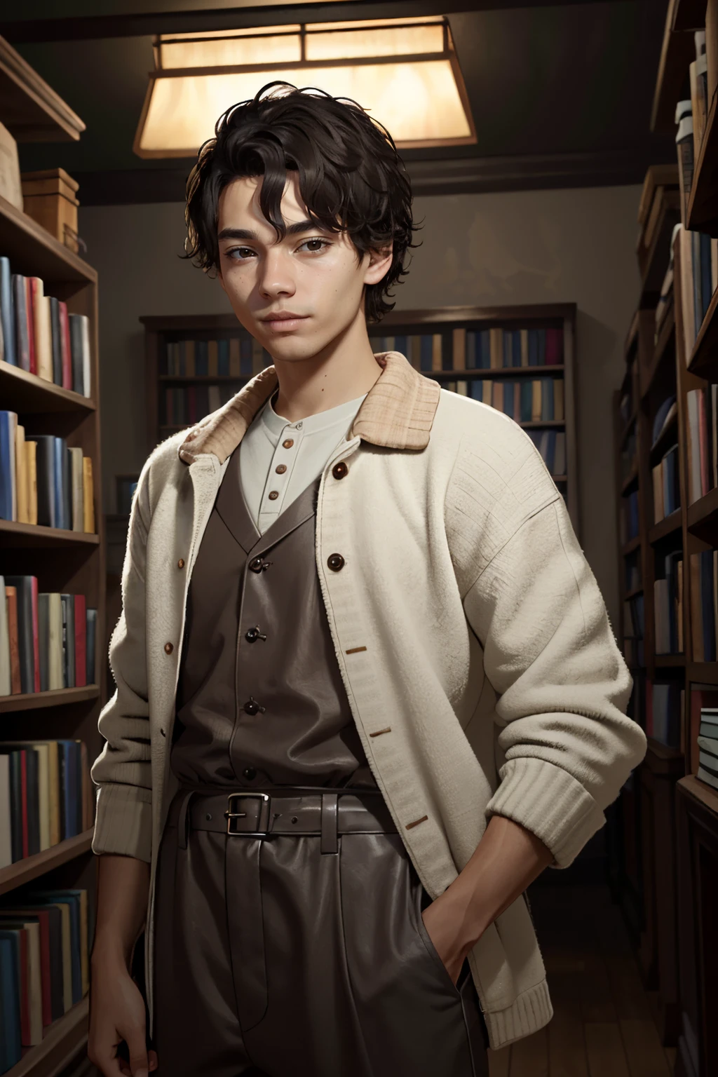 ((ultra detailed, masterpiece, absurdres))
<lora:QuarryNick:0.9>
QuarryNick, 1boy, solo, black hair, brown eyes, A colorful candy store filled with jars of sweets