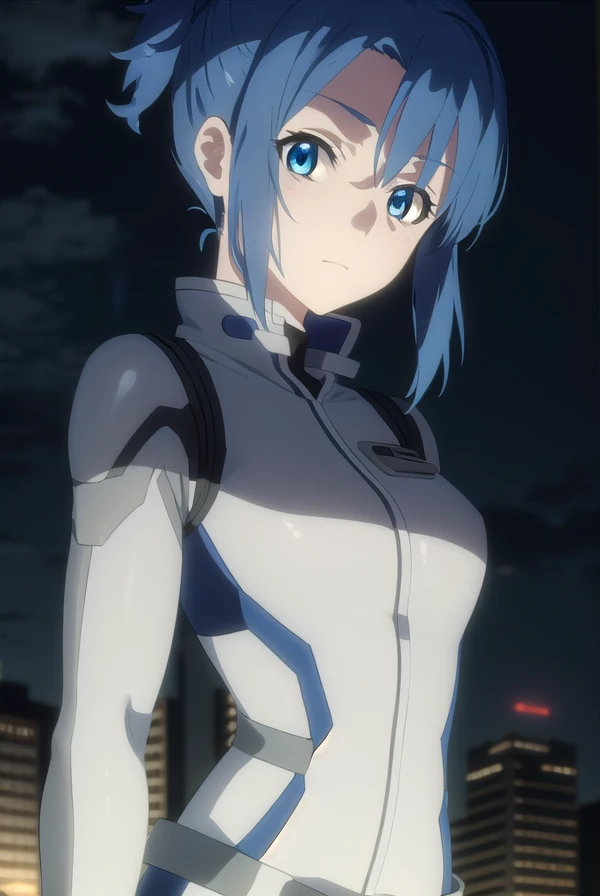 ruikanoya, <lora:rui kanoya s1-lora-nochekaiser:1>,
rui kanoya, blue eyes, blue hair, male focus,
BREAK pilot suit
BREAK outdoor, city, night, sky, buildings, moon, clouds,
BREAK looking at viewer, (cowboy shot:1.5),
BREAK <lyco:GoodHands-beta2:1>, (masterpiece:1.2), best quality, high resolution, unity 8k wallpaper, (illustration:0.8), (beautiful detailed eyes:1.6), extremely detailed face, perfect lighting, extremely detailed CG, (perfect hands, perfect anatomy),