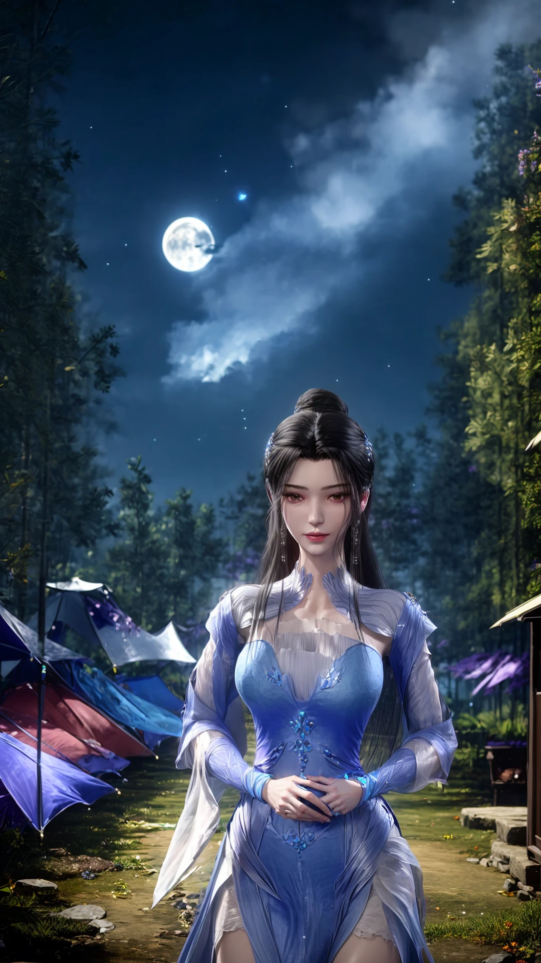 <lora:lmw_20240104125119-000006:1>,<lora:èæ¯ç»èBackground_Detail_Enhanced_Si_v3.0:1>,<lora:æé0ç»èMild_detail_adjusterV10:1>,night,bright moon,starry_sky,(looking towards the camera:1.4),jeans,