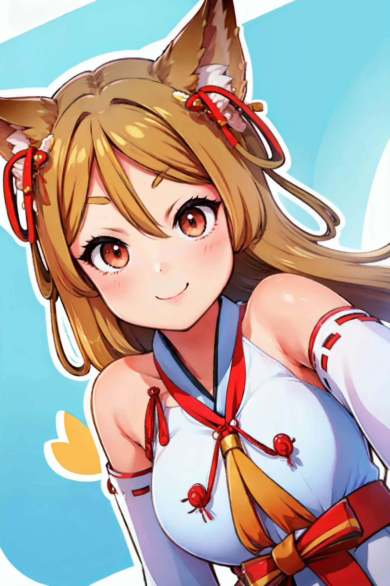 (best_quality),(1girl,solo),setsu,dynamic_angle,upper_body,smile,face_forcus,nontraditional_miko,<lora:setsu_v1:1>,