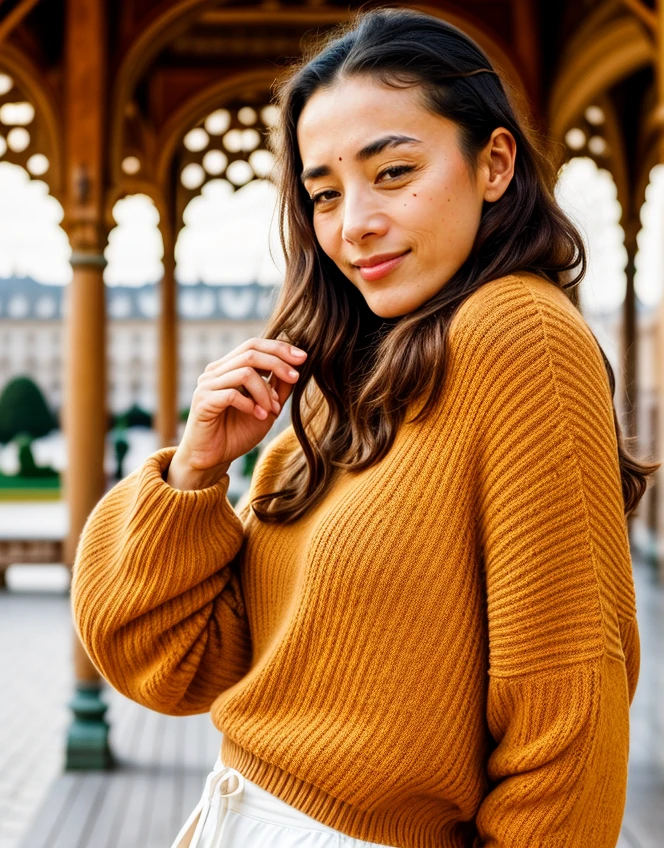 portrait of sks woman <lora:lora-small-bai-ling-v1:1.0>, wearing a cousy sweater, (fully covered)
in Vienna, at the Schoenbrunn Palace, by Jimmy Nelson,
<lora:add_detail:0.6> <lora:skin_slider_v2_1_FACE:0.25> epiCPhoto, ((metart))