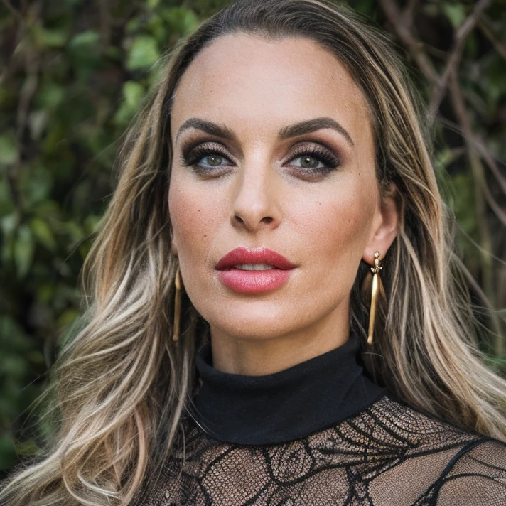 (masterpiece:1.2), (best quality,:1.2), 8k, HDR, ultra detailed, ((photorealistic)), professional light, cinematic lighting, fashion photography, ambient lighting, face lighting, Holly, <lora:Holly-10:1>, earrings, choker, dark makeup, lipstick, wild and messy hair, ((portrait shot)), dynamic pose, <lora:detail_slider_v4:2>, OverallDetail, fhanddetail:1.4, ffacedetail:1.4, skindetail, hairdetail, looking at viewer, epiCPhoto, turtleneck pullover, middle-aged