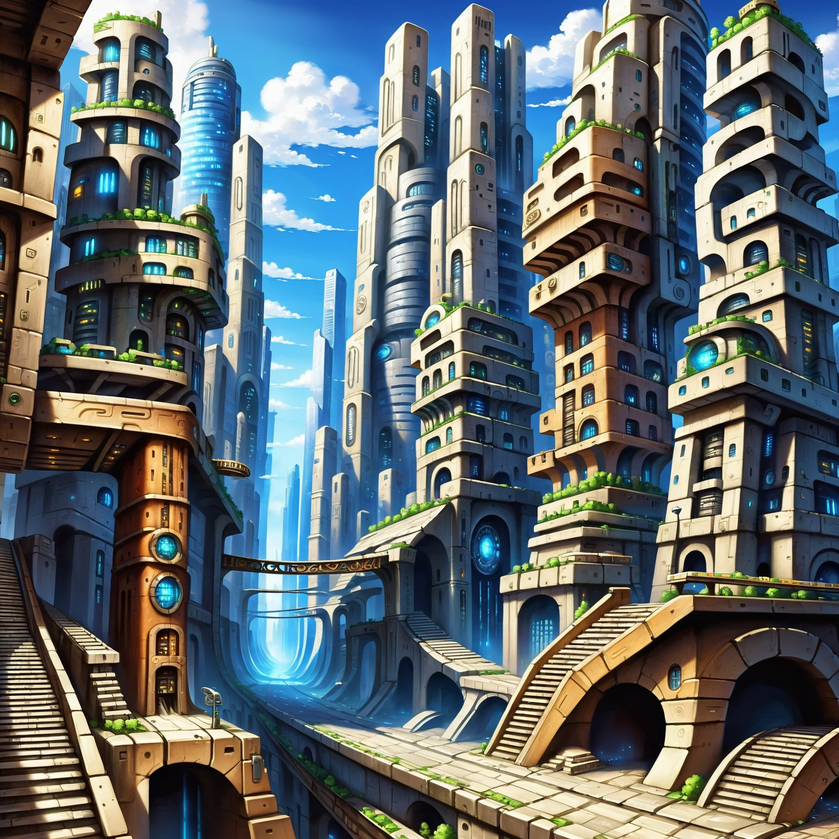 fantasy, winding side street in a tank,lost fantasy megacity at the beginning of reality, masterpiece<lora:EnvyBetterHiresFixXL01:0:hr=1><lora:EnvyAztecArchitectureXL01:1>