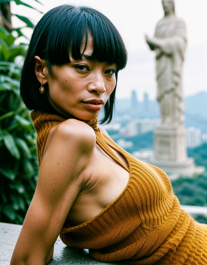 portrait of sks woman bai ling <lora:lora-small-bai-ling-v1:0.2> <lora:locon_bailing_v1_from_v1_64_32:0.4> bailing-ti , wearing a cousy sweater, (fully covered)
in Rio de Janeiro, at the Christ the Redeemer statue, by Gregory Crewdson,
<lora:add_detail:0.6> <lora:skin_slider_v2_1_FACE:0.25> epiCPhoto, ((metart))
