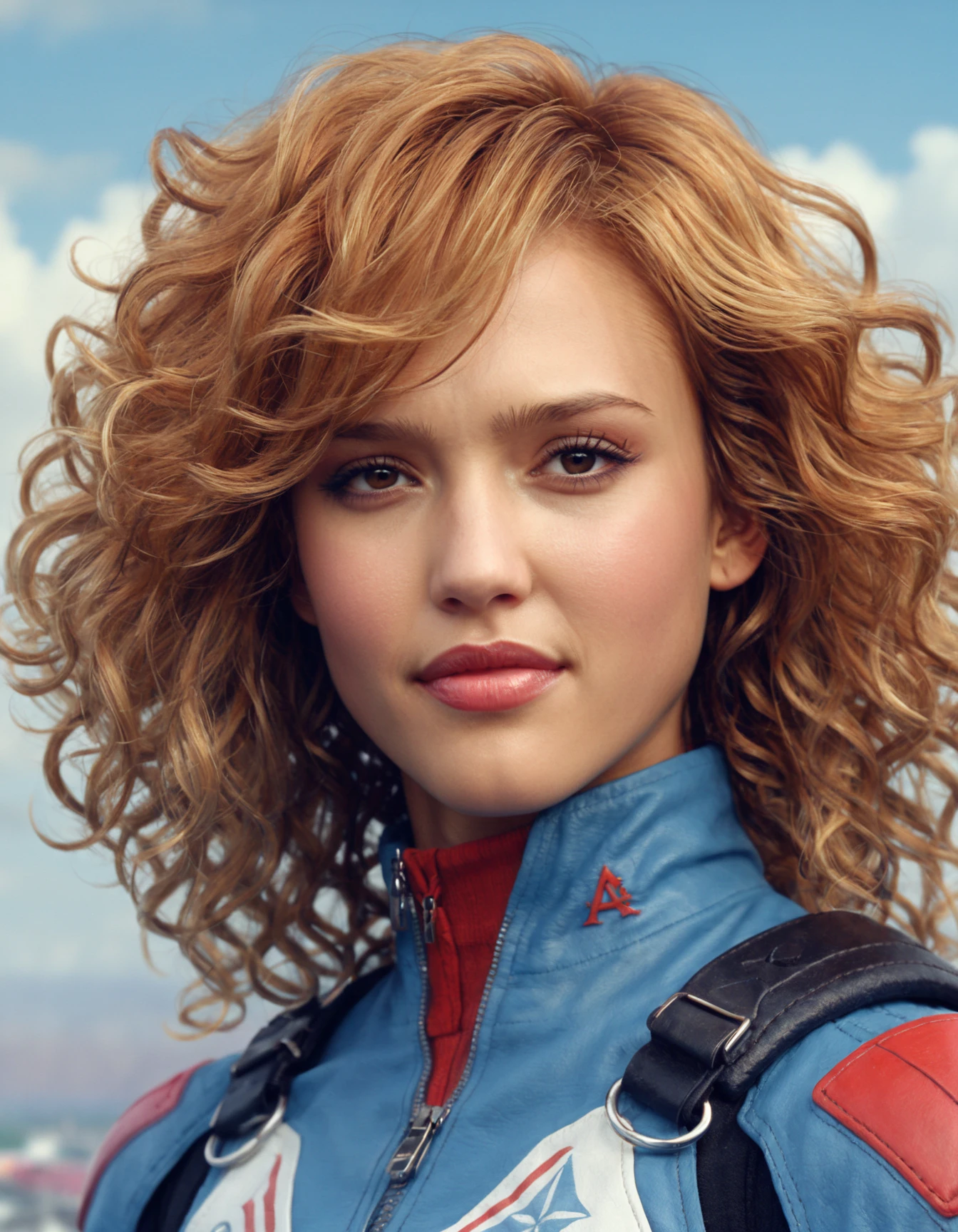 Digital art of ((ohwx woman)) , photorealistic, curly hair, highly detailed, artstation, smooth, sharp focus, art by michael whelan, artgerm, Darek Zabrock <lora:jessicaalba_dh128_v1_sdxxxl:1>
