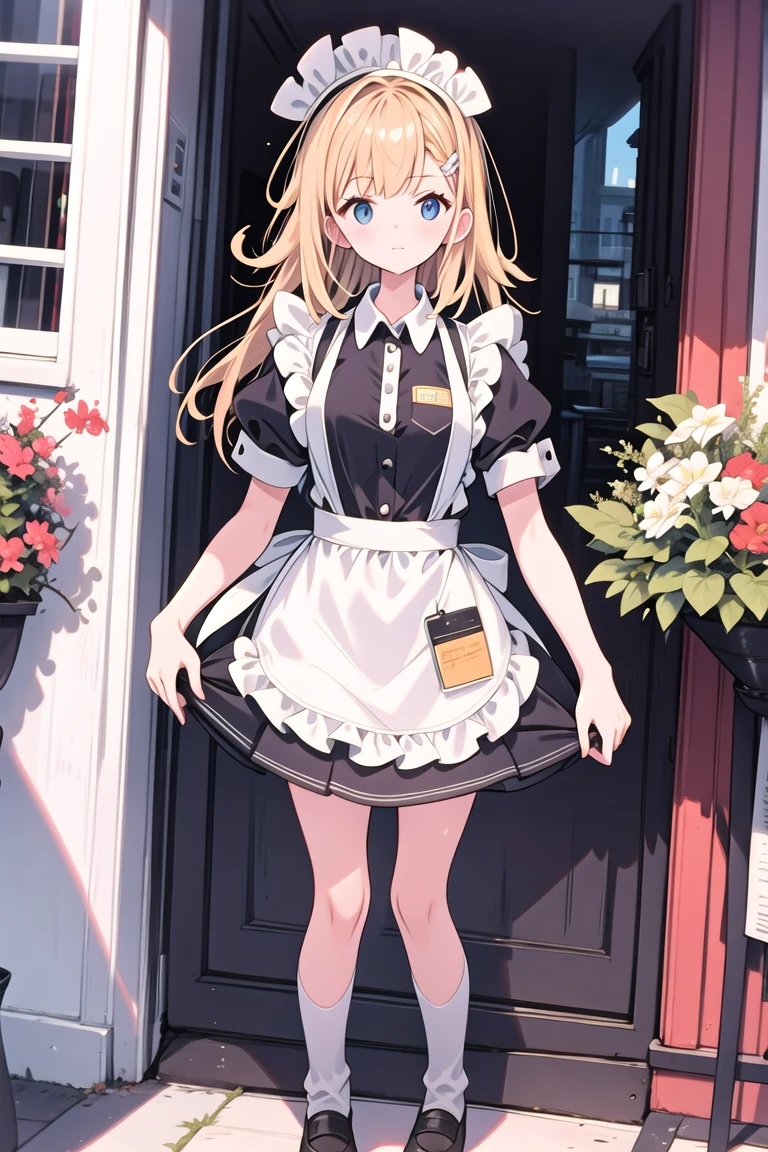 <lora:urakata20140107:1>,cityhousemaid,maid headdress,maid apron,