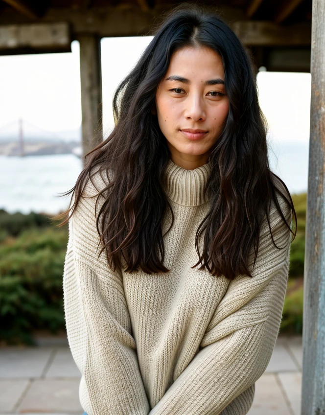 portrait of sks woman <lora:lora-small-bai-ling-v1:1.0>, wearing a cousy sweater, (fully covered)
in San Francisco, at Alcatraz Island, by Annie Leibovitz,
<lora:add_detail:0.6> <lora:skin_slider_v2_1_FACE:0.25> epiCPhoto, ((metart))