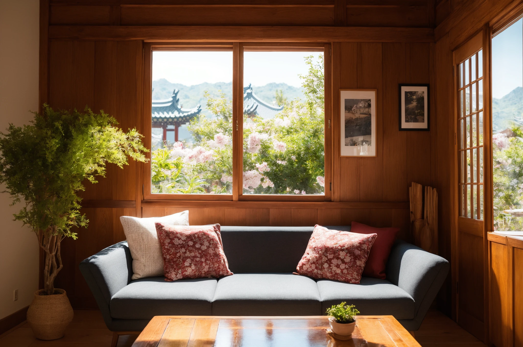 bck,simple backgroud,background image,indoors,sofa,a table,window,sunlight,flash,(Chinese style),plum blossom potted plant,photorealistic,8k,masterpiece,incredibly_absurdres,ultra highres,realistic:1.2,skin texture,realistic texture skin,perfact light,(EOS R8,50mm,F1.2,8K,RAW photo:1.2)bck,