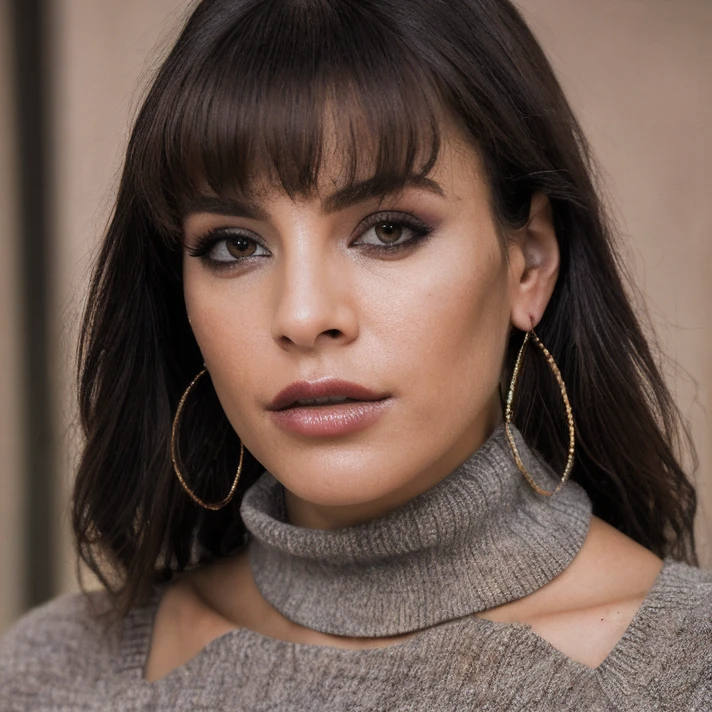 (masterpiece:1.2), (best quality,:1.2), 8k, HDR, ultra detailed, ((photorealistic)), professional light, cinematic lighting, fashion photography, ambient lighting, face lighting, Luna, <lora:Luna-10:1>, earrings, choker, dark makeup, wild and messy hair, ((portrait shot)), dynamic pose, <lora:detail_slider_v4:2>, OverallDetail, fhanddetail:1.4, ffacedetail:1.4, skindetail, hairdetail, looking at viewer, epiCPhoto, turtleneck pullover