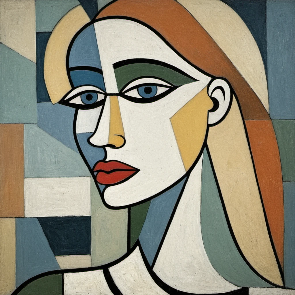 Picasso cubism art of a woman,<lora:marobbie_xl_1_standard_merge_36_61_09_03_06_01:0.9>,subtle colors, minimalist, faint