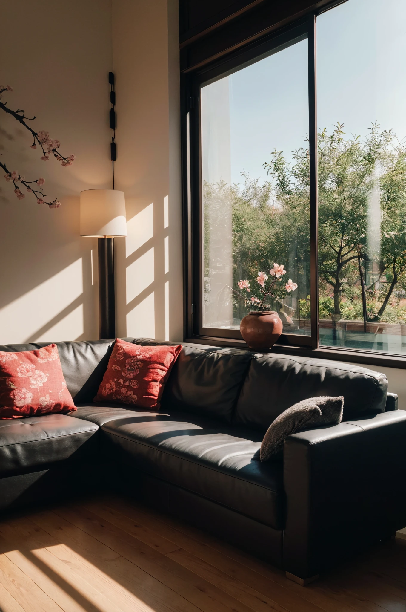 bck,simple backgroud,background image,indoors,sofa,a table,window,sunlight,flash,(Chinese style),plum blossom potted plant,photorealistic,8k,masterpiece,incredibly_absurdres,ultra highres,realistic:1.2,skin texture,realistic texture skin,perfact light,(EOS R8,50mm,F1.2,8K,RAW photo:1.2)bck,