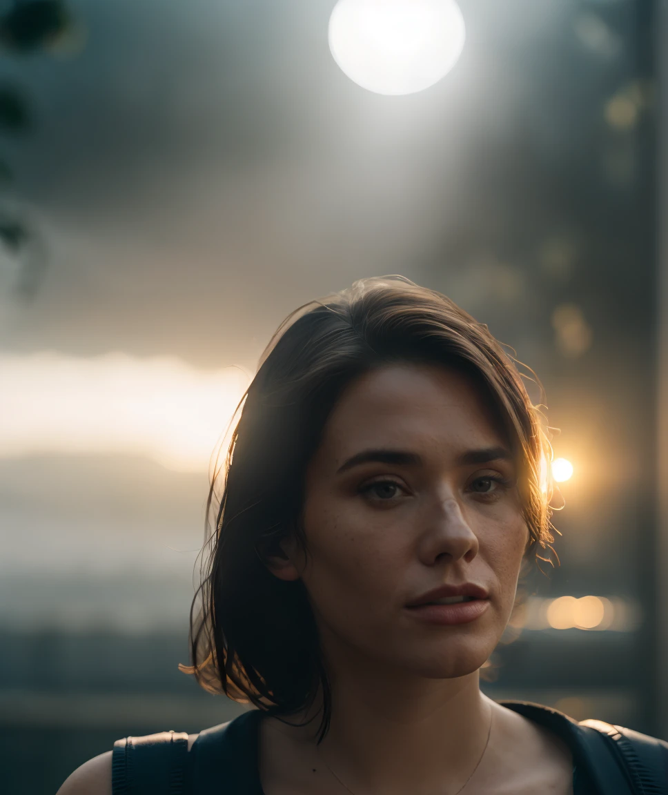 cinematic film still , lens flare, realistic, depth of field, RAW photo,    (hero pose), Passport Photo (means looking directly in front of a person), fog,  <lora:quiron_Eva Lovia_v1_lora:0.87> EvaLoviaQuiron woman,  . shallow depth of field, vignette, highly detailed, high budget Hollywood movie, bokeh, cinemascope, moody, epic, gorgeous, film grain, grainy