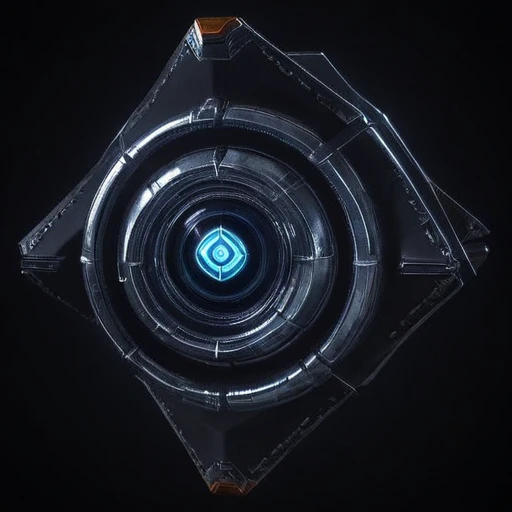 <lora:DghostXL:0.85> dghost, no humans, science fiction, one eyed, glowing, dark, black