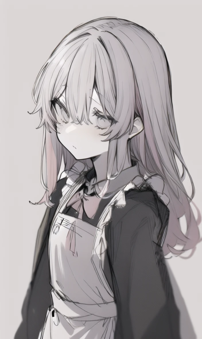 finely detail, Depth of field,best quality, illustration,highres,intricate detail, an extremely delicate and beautiful ,greyscale, charcoal sketch, line art, grey theme, rough sketch
1girl, solo,hata no kokoro,
long hair,pink hair,bow,long sleeves,plaid shirt,pink eyes, yellow apron,
empty eyes,
<lora:HatanoKokoro:0.6>
<lora:Grey blizzard hard:1>
