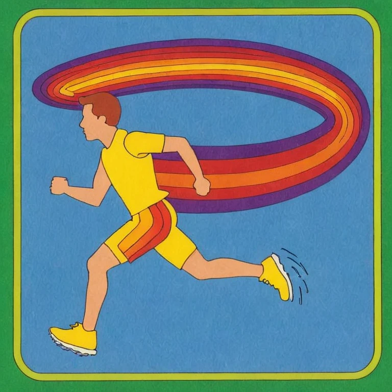 icon of running, simplified icon, minimalism, rainbow, by activision <lora:Activision_Atari_Art_Style_XL-000009:1>