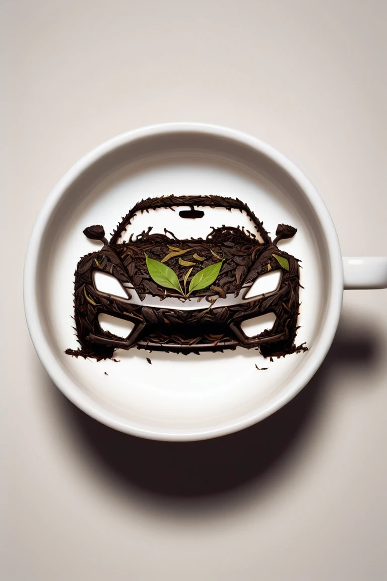 tea leaves forming the shape of a sports car on the bottom of an empty tea cup <lora:Tea_Leaf_Reading_Style:1>