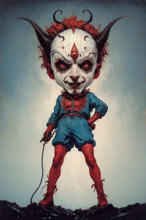 Faux horror, Funko Pop television, beast legs, jester, static eyes, Michael hussar, by Junji Ito, <chodev2v75r>
-Bindi, cap, hdr, contrasted, flash photo, necklace, <20><incomplete1><complete1><nastymagicvt>
Steps: 20, Sampler: DPM++ 2M Karras, Guidance Scale: 6.5, Seed: 4149099464, Size: 512x768, Model: ps85_fp16_f16.ckpt, Strength: 1.0, Seed Mode: NVIDIA GPU Compatible