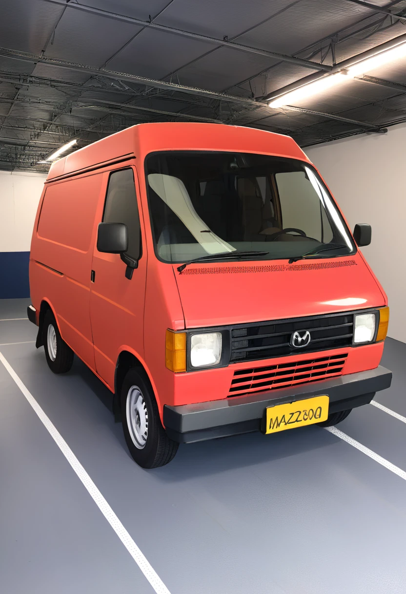 red 1980 Mazda Bongo Van or Mazda E2200 Van.