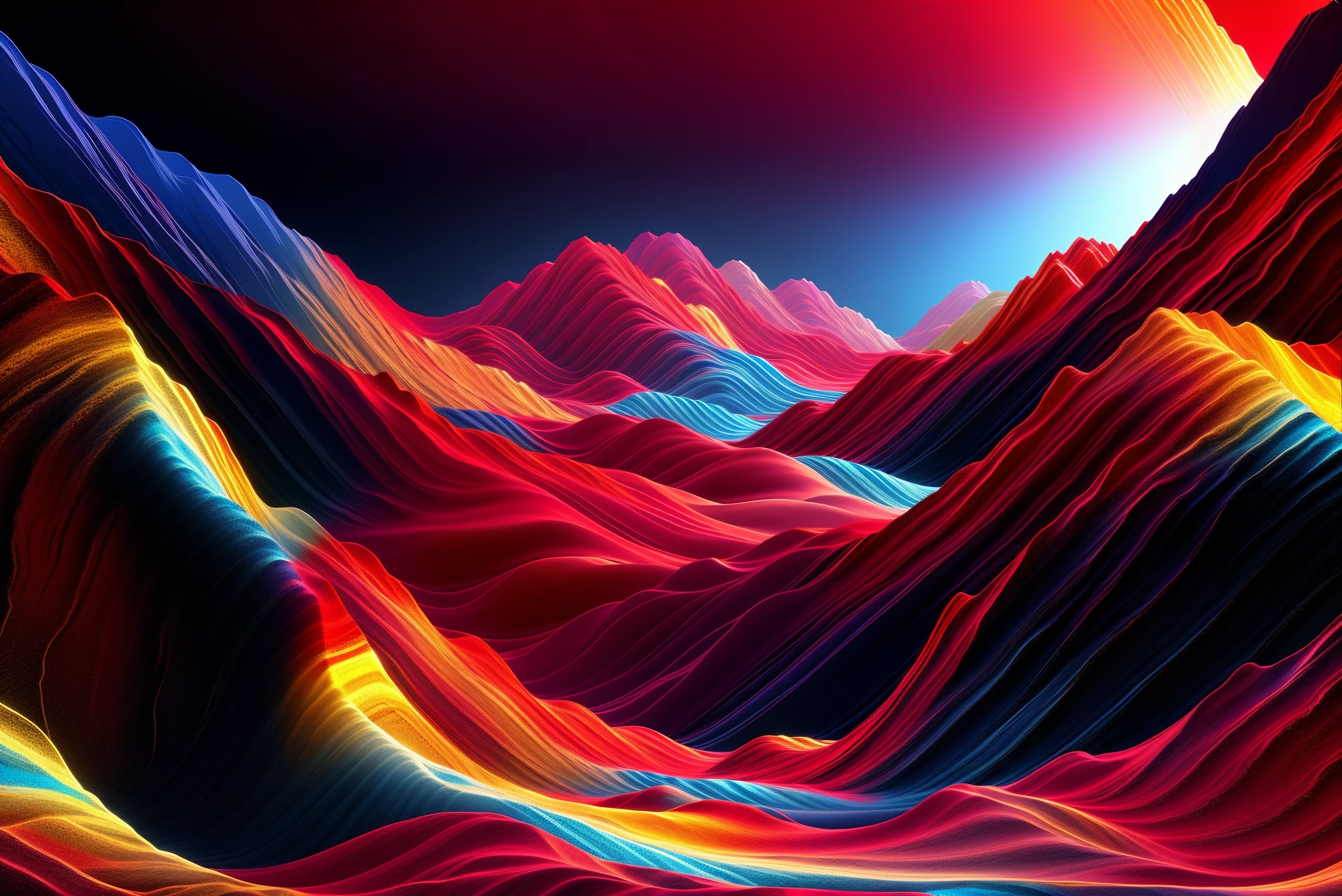 kv,(mountain),((Red and blue)),kv,no humans,red theme,scenery,molten rock,red background,mountain,<lora:KV graphic design:0.7>,abstract,masterpiece,take a photograph,