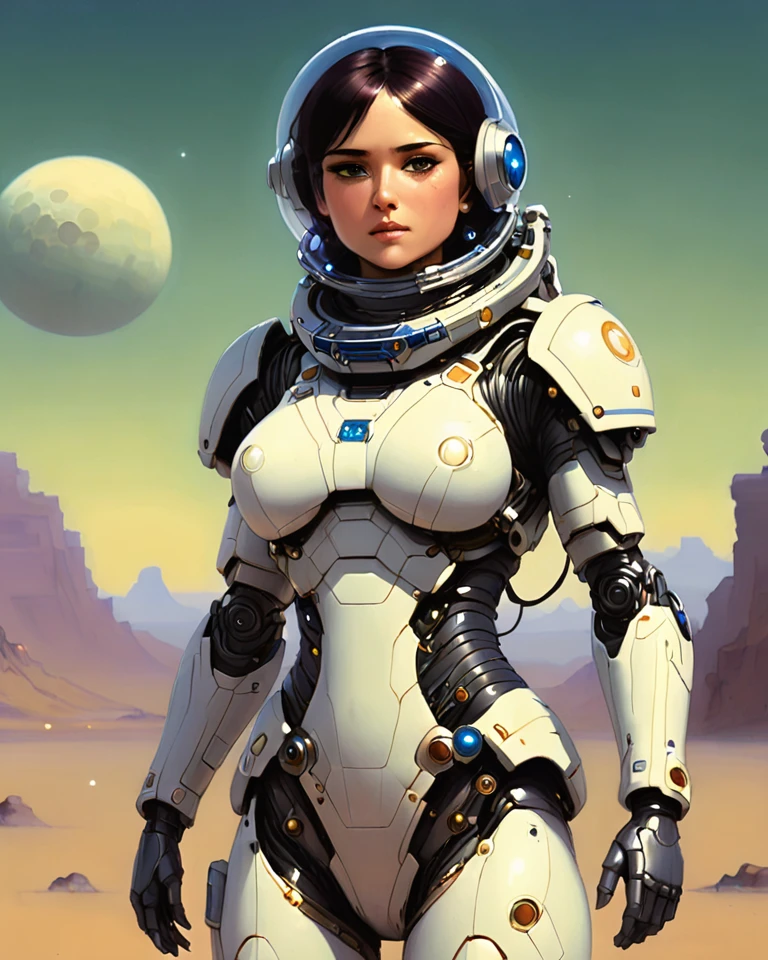scifi woman \nby onche_ondulay\n<lora:onche_ondulay_Style_XL:1>