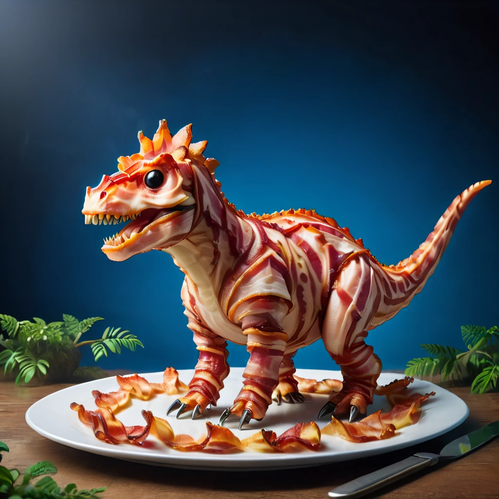 b4c0n dinosaur <lora:b4c0n:1>