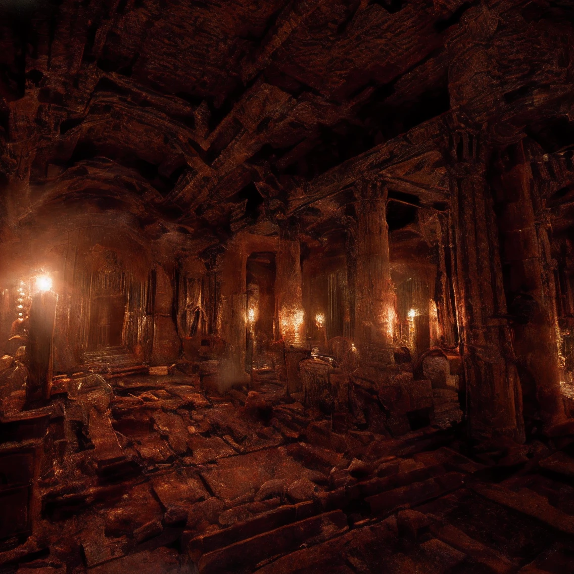 (masterpiece:1.2), (best quality,:1.2), 8k, HDR, ultra detailed, ((photorealistic)), professional light, cinematic lighting, fashion photography, ambient lighting, a sinister underground grave, FanUn, <lora:FantasyUnderground-10:1>, <lora:detail_slider_v4:3>, epiCPhoto
