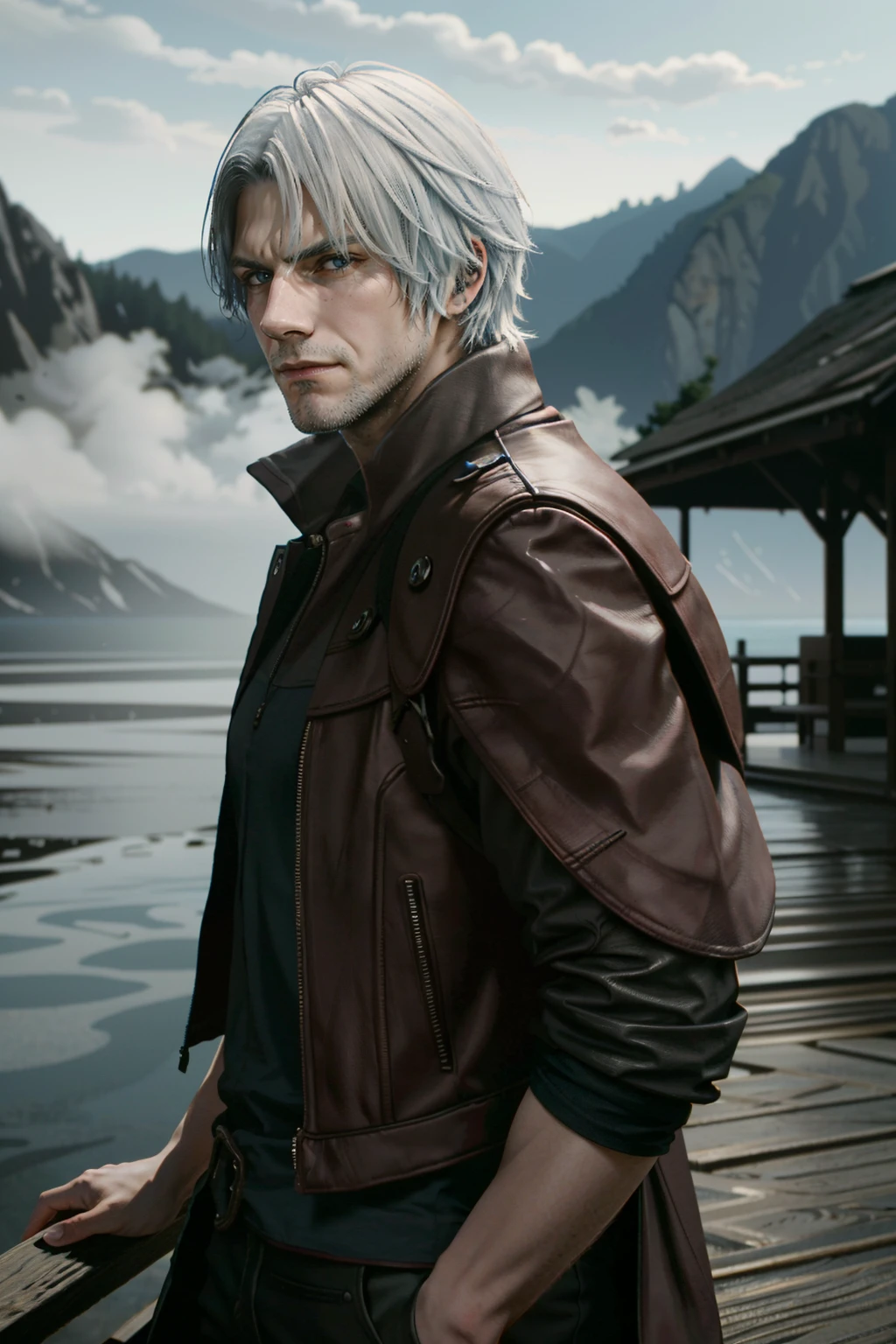 ((ultra detailed, masterpiece, absurdres))
<lora:DMC5Dante:0.9>
DMC5Dante, 1boy, solo, short hair, white hair, blue eyes, A modern, high-tech office with glass walls