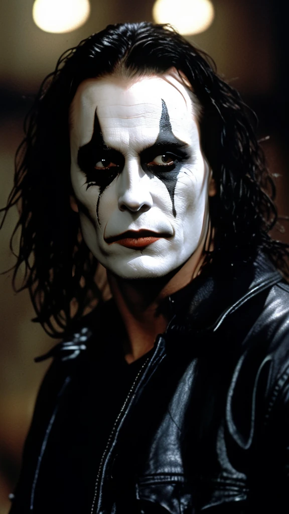 concept art of  <lora:graphic novel style:1.2>
1980's Eric Draven choppy hair a painting of a man in a black coat In a graphic novel style, digital artwork, illustrative, painterly, matte painting, highly detailed