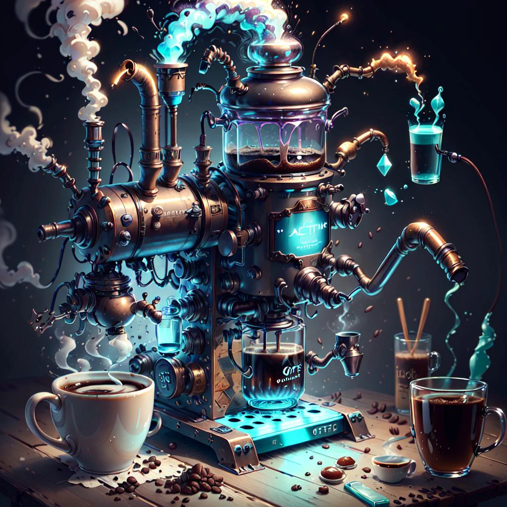 <lora:AetherPunkAI:.8> AetherPunkAI
coffee machine , detailed, intricate