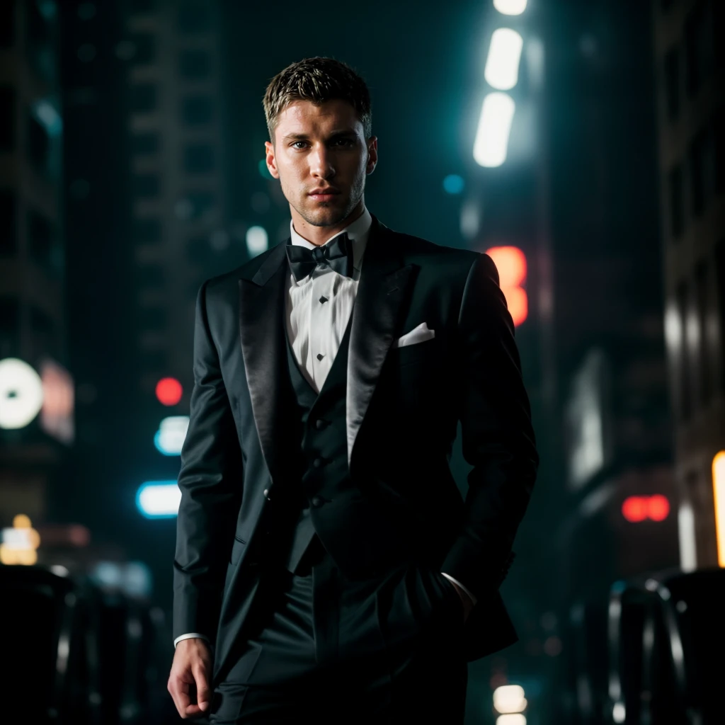 portrait of kylehynick person, in blade runner, professional photography, high resolution, 4k, detailed photo, <lora:kylehynick_82800:1>
