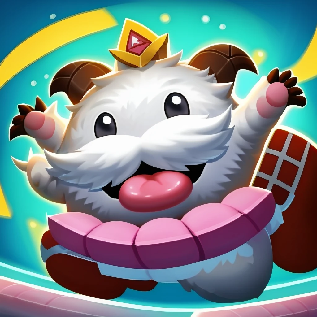 HEZI,LOL style,Summoner Avatar,Game avatar,Western cartoon game style,book,horns,tongue,open book,solo,purple background,tongue out,1boy,no humans,open mouth,fangs,black eyes,monocle,holding book,holding,magnifying glass,furry male,white fur,looking at viewer,male focus,reading,floating,purple eyes,furry,glowing,aura,magic,fluffy,full body,facial hair,beard,animal,black background,black fur,buck teeth,animal focus,goat horns,:p,smile,<lora:touxiang:0.6>,