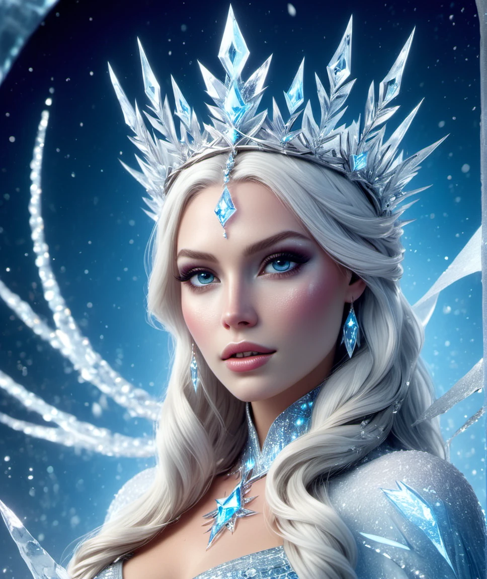 Ice Queen, derv-etmgc <lora:derv-etmgc-SDXL-CIVITAI:0.8>