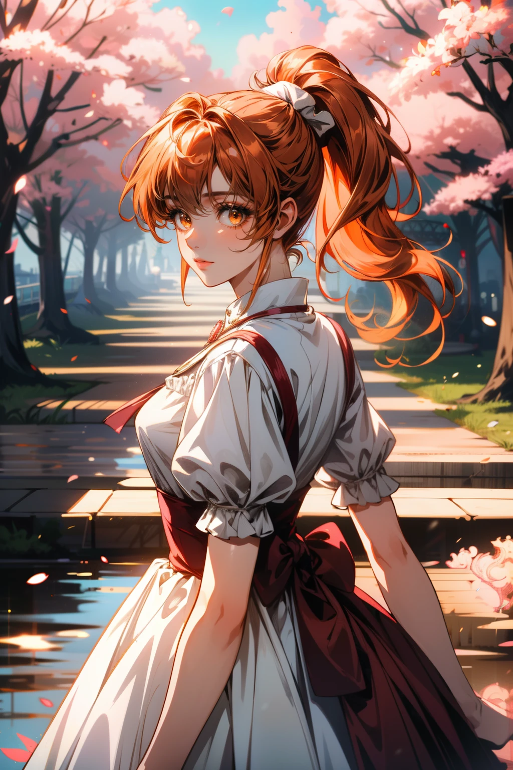 ((ultra detailed, masterpiece, absurdres))
<lora:DOAKasumi:0.9>
DOAKasumi, 1girl, solo, ponytail, long hair, orange hair, brown eyes, Vintage fairground, carousel, ferris wheel, colorful lights, lively fairground lighting