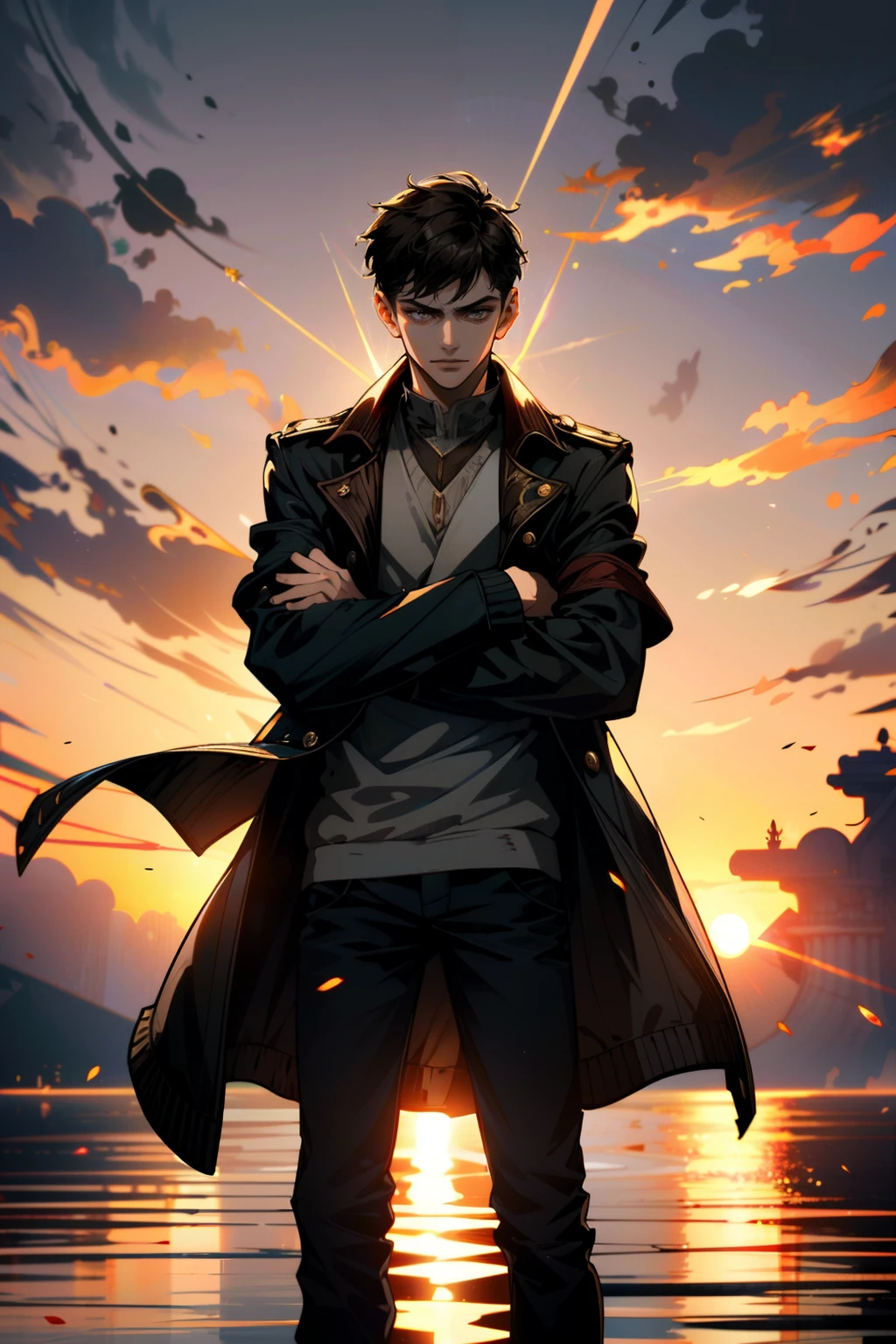 ((ultra detailed, masterpiece, absurdres))
 <lora:DmCDante:0.9>
DmCDante, 1boy, solo, short hair, brown hair, Elegant tuxedo, spotlight on stage, standing confidently, red carpet sophistication