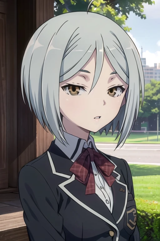 (((pixel-perfect, detail-perfect))), solo, 1girl, <lora:arin-trinityseven:0.8>, arin kannazuki, school uniform, blazer, upper body, looking at viewer, parted lips